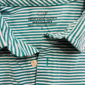 Vineyard Vines Men's Green Striped Shirt